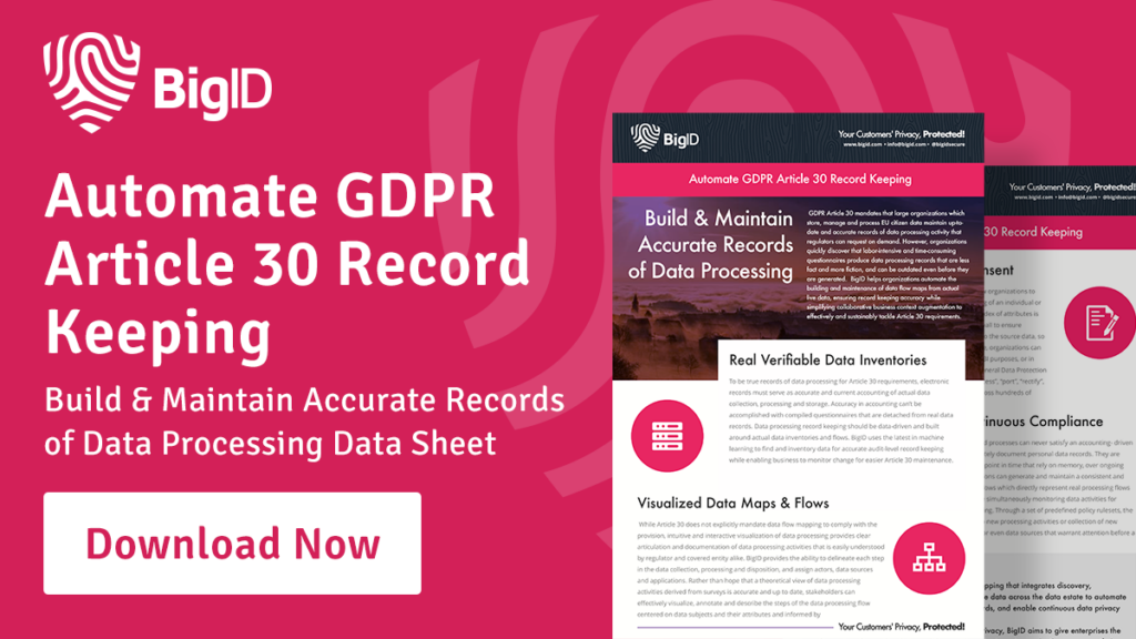 Automated GDPR Article 30 - RoPA
