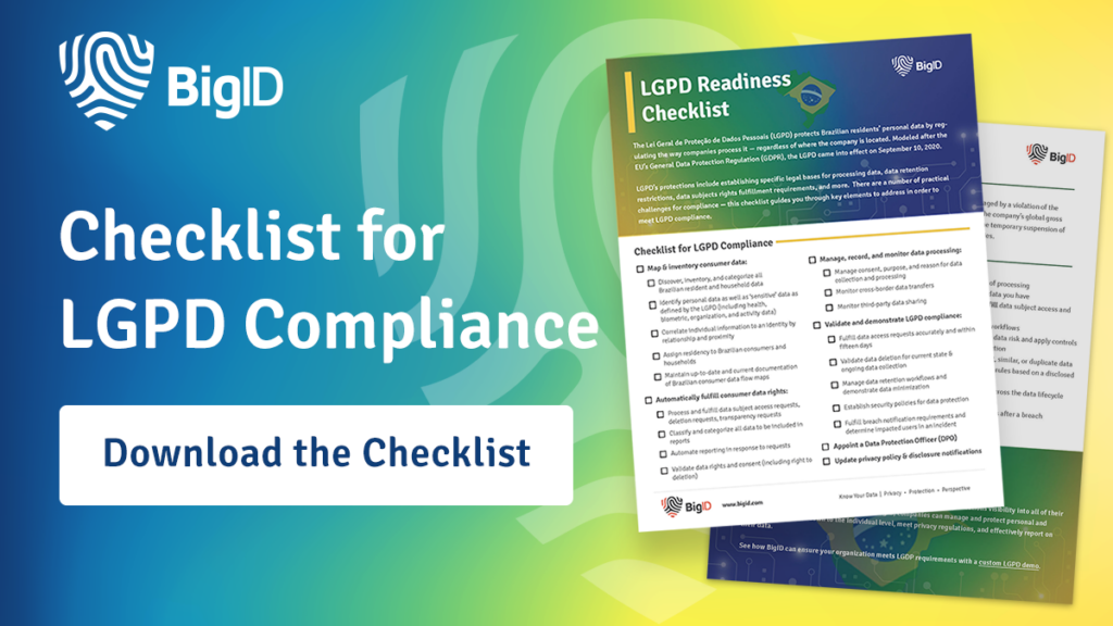 BigID's Checklist for LGPD Compliance 