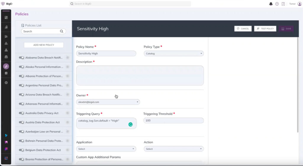 Identify Data By Sensitivity | BigID