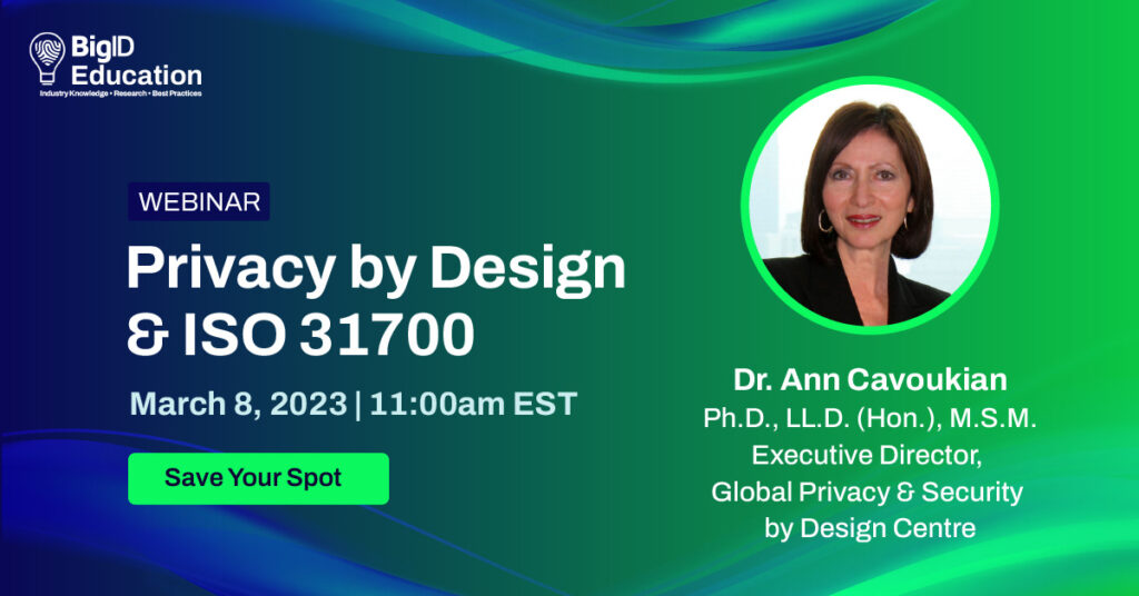 ISO 31700 Privacy by Design webinar ad