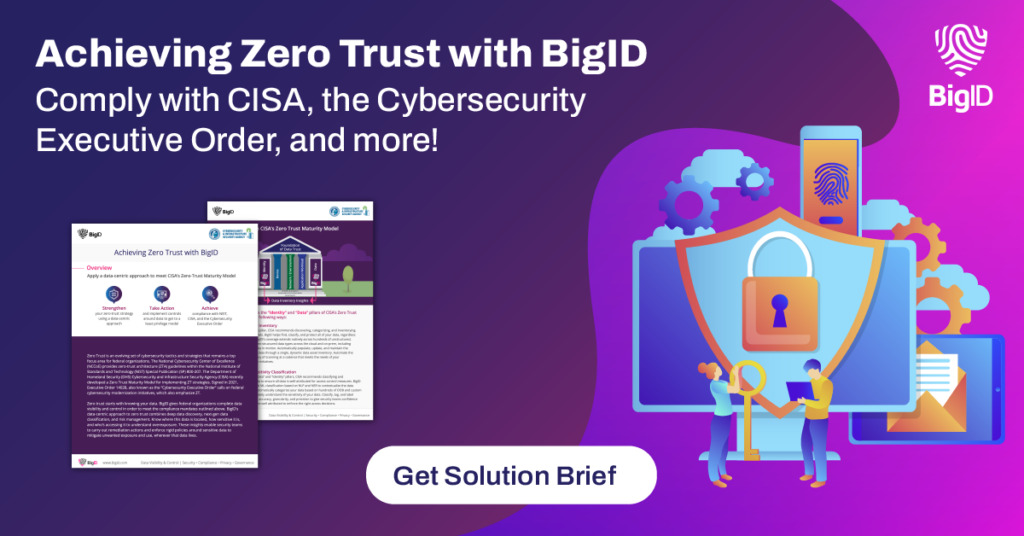 Achieving Zero Trust with BigID Solution Brief.