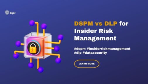 An image lock in a box connected to nodes illustrating DSPM vs DLP