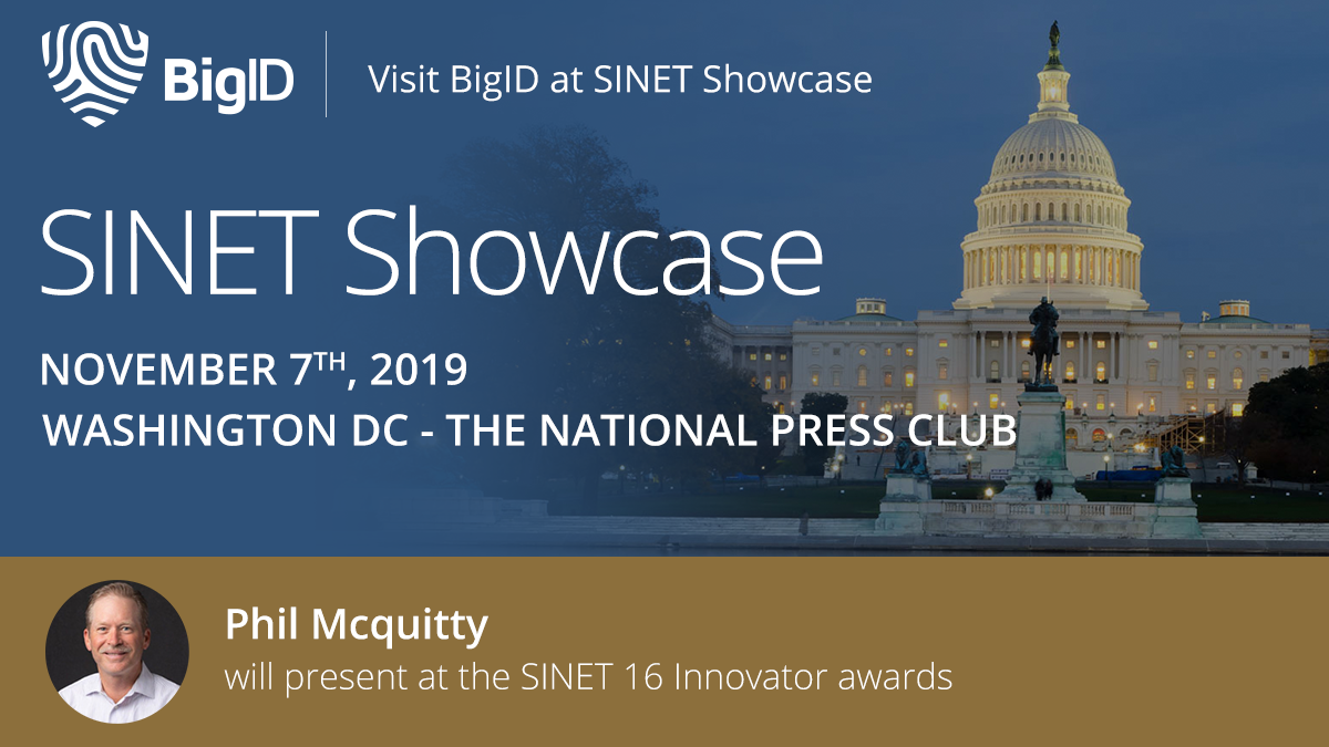 SINET Showcase | November 7 | Washington, D.C. | BigID