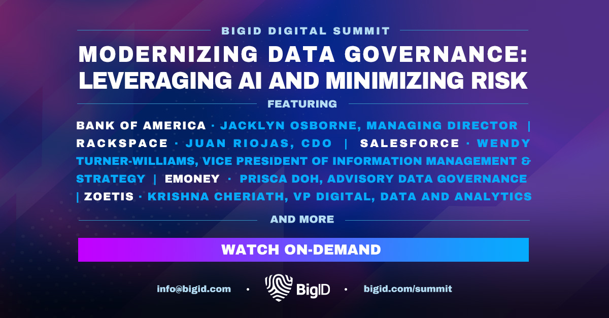 Modernizing Data Governance: Leveraging AI and Minimizing Risk | BigID
