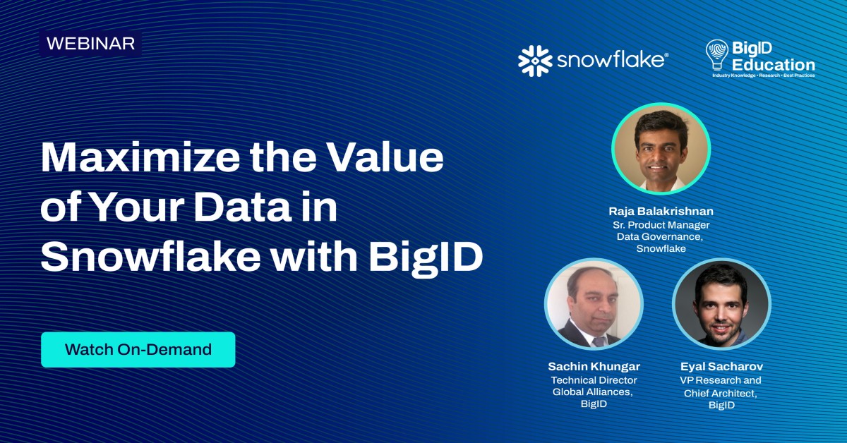 Maximize the Value of Your Data in Snowflake with BigID | BigID