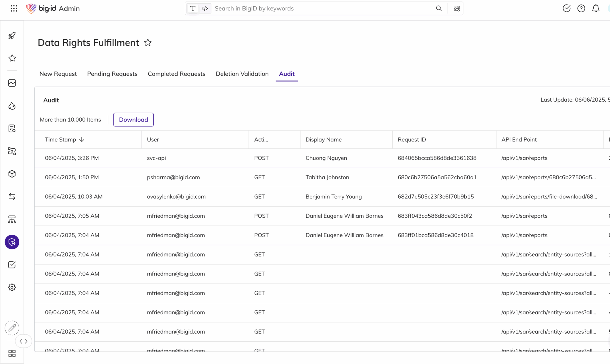 Data Rights Automation App | BigID